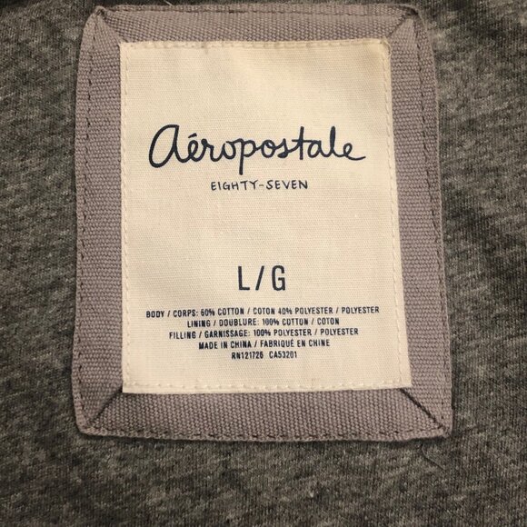 AEROPOSTALE Quilted Puffer Inner Zip and Snap Buttons Zip Pockets Vest Sz M - Picture 4 of 4